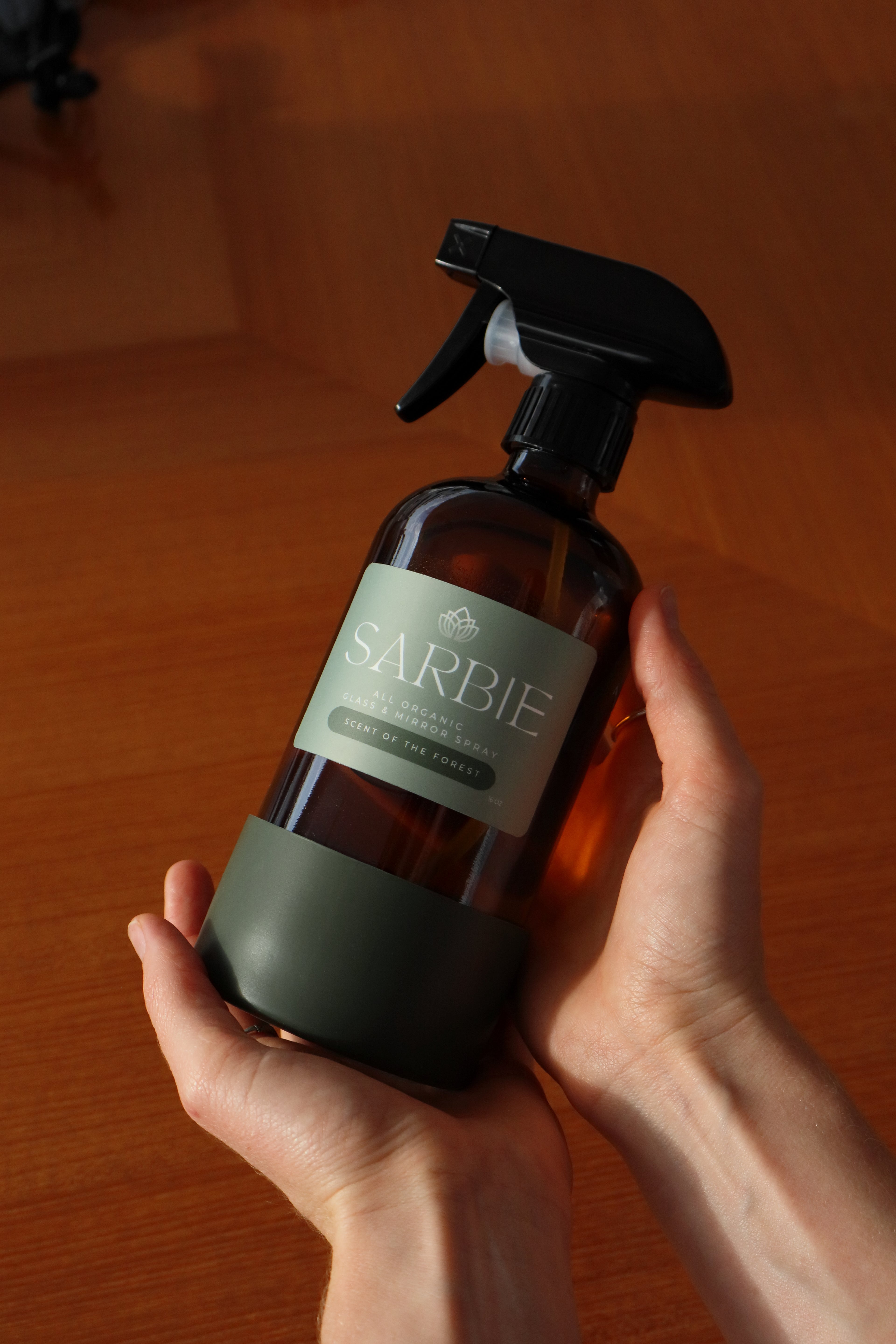 Organic Glass and Mirror spray- Scent of the Forest- 16oz.